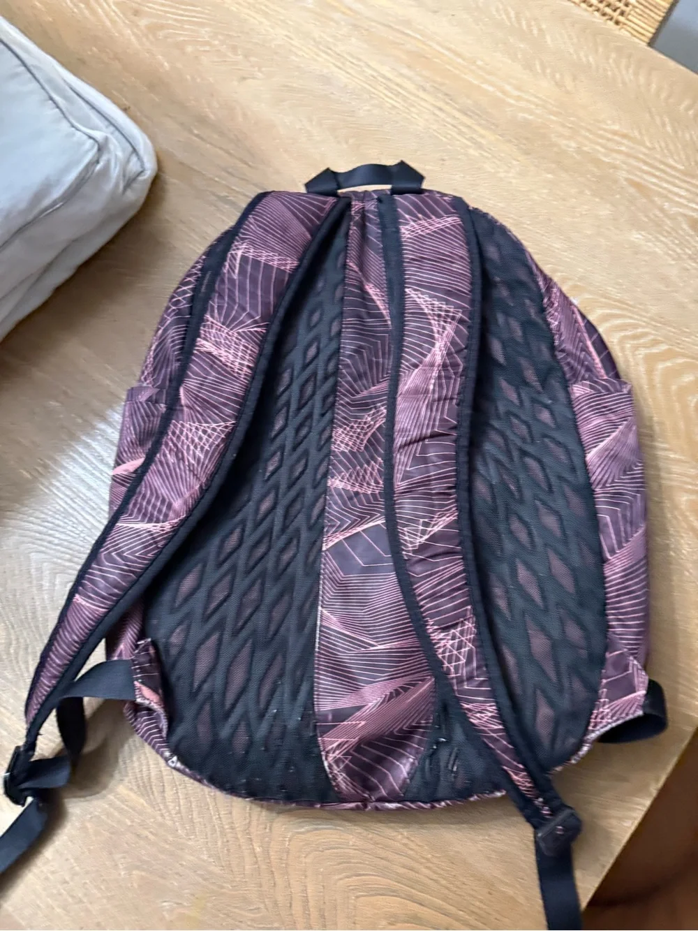 Men's Pink Patterned Backpack - Lightweight Everyday Bag